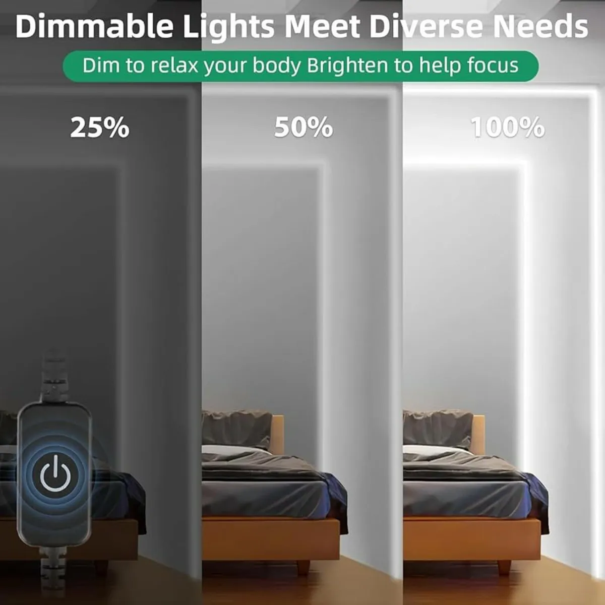 LED Strip Light 20M, White Dimmable Neon Light Str - Image 4