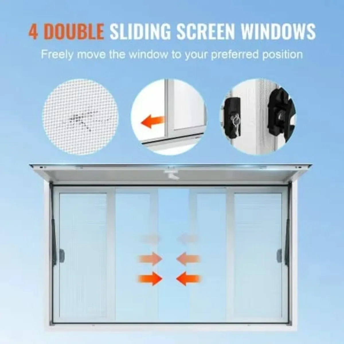 Concession Window 36"x36", Aluminum Alloy Food Tru - Image 2