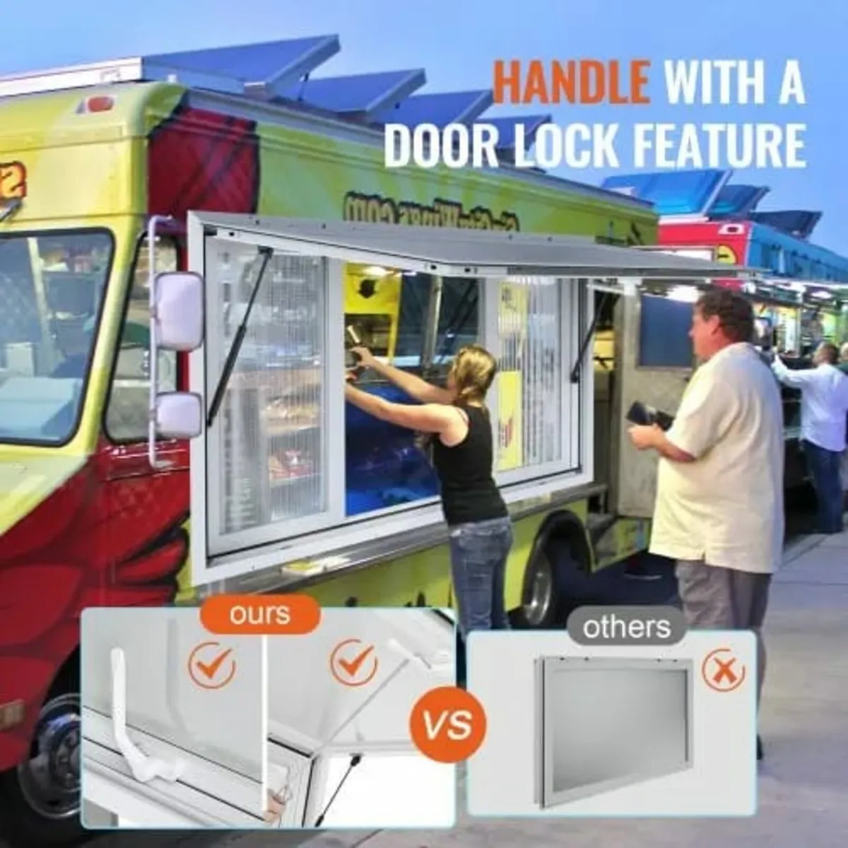 Concession Window 36"x36", Aluminum Alloy Food Tru - Image 3