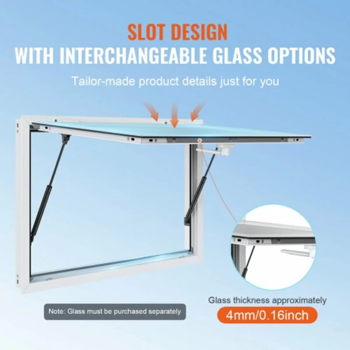 Concession Window 48"x36", Aluminum Alloy Food Tru - Image 2