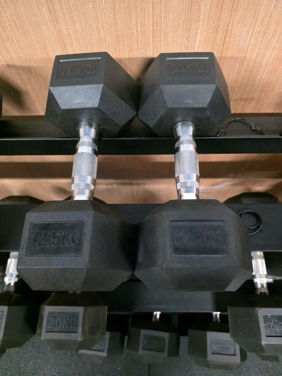 Full dumbell set and rack - Image 4