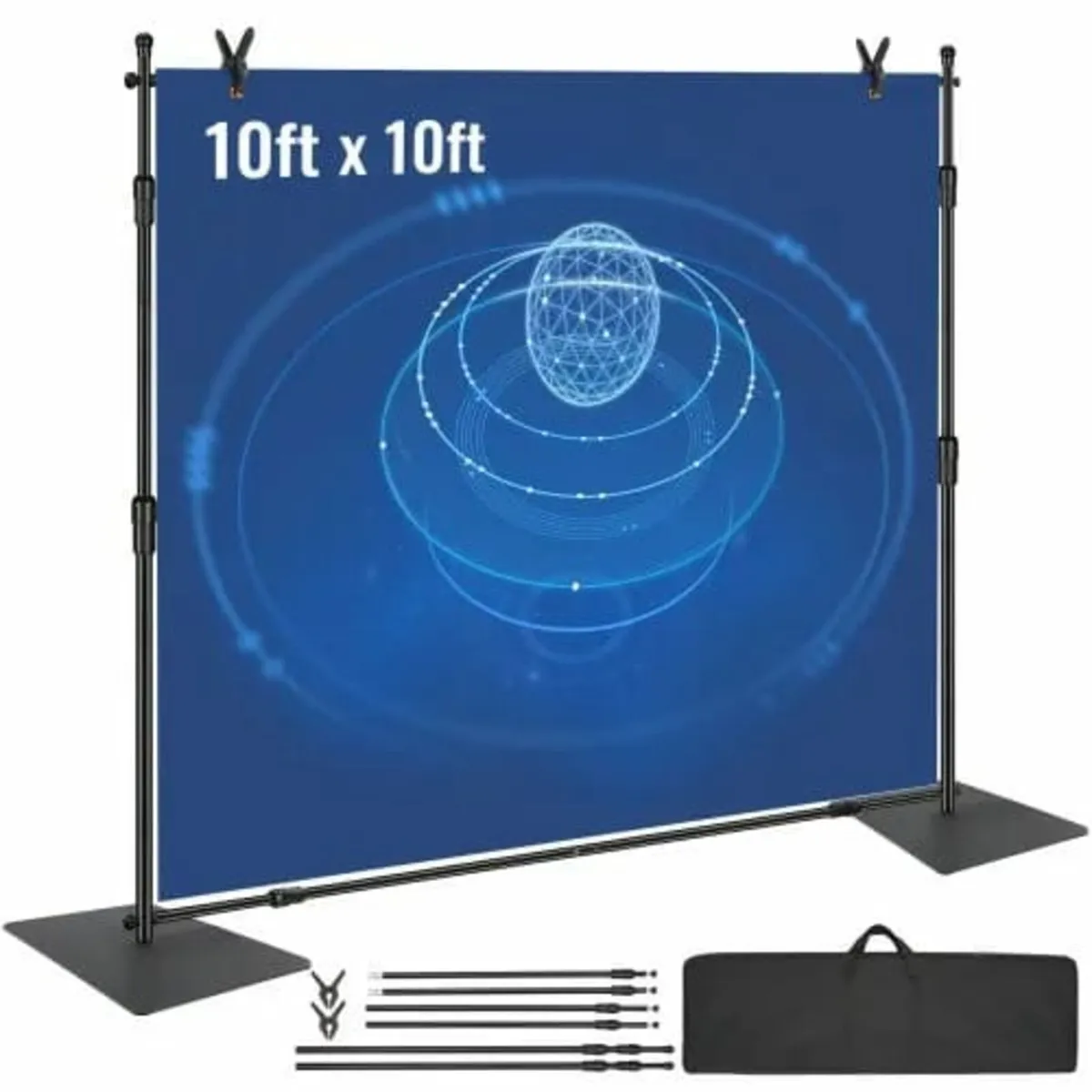 304.8 x 304.8 cm Pipe and Drape Kit, Heavy Duty Ba - Image 1