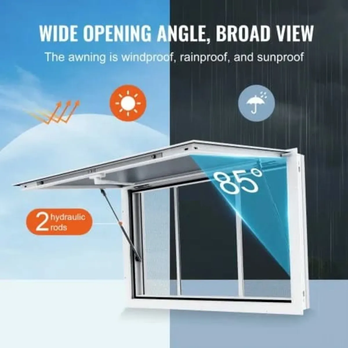 Concession Window for Food Truck, 36"x24" Aluminum - Image 3