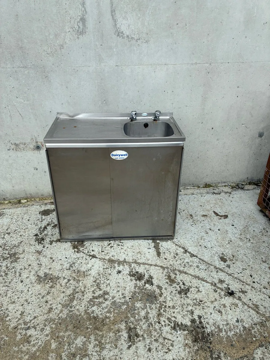 Stainless steel sink and cabinet complete - Image 1