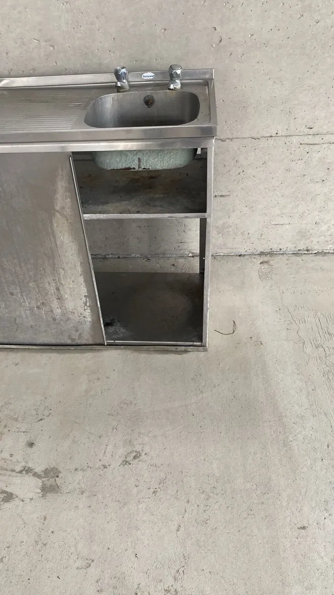 Stainless steel sink and cabinet complete - Image 4