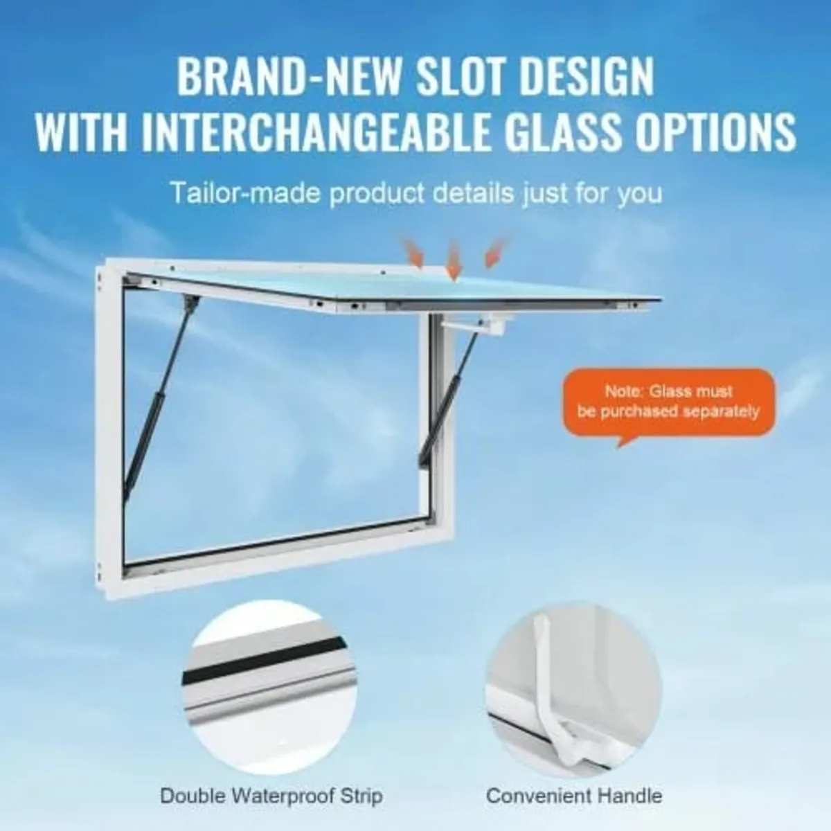 Concession Window for Food Truck, 36"x24" Aluminum - Image 2
