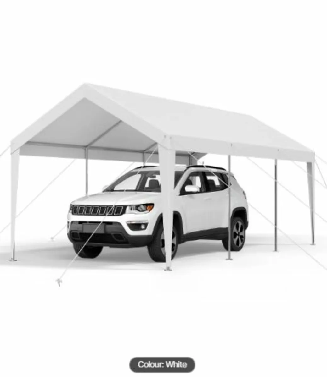 Carport, 10 x 20 FT Outdoor Car Canopy, Potable - Image 1