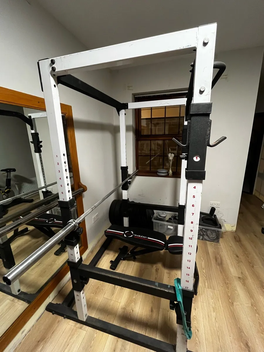 Squat rack and full set of weights - Image 1