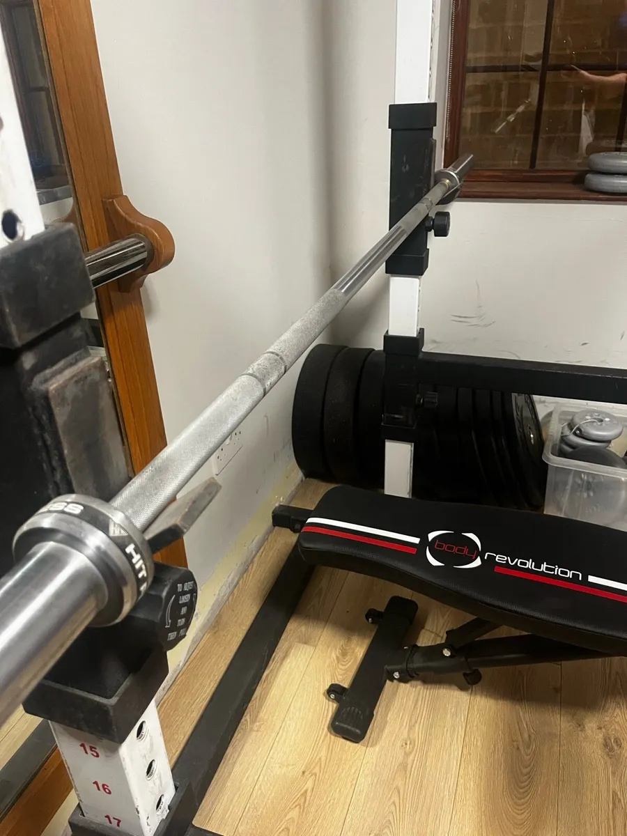 Squat rack and full set of weights - Image 2