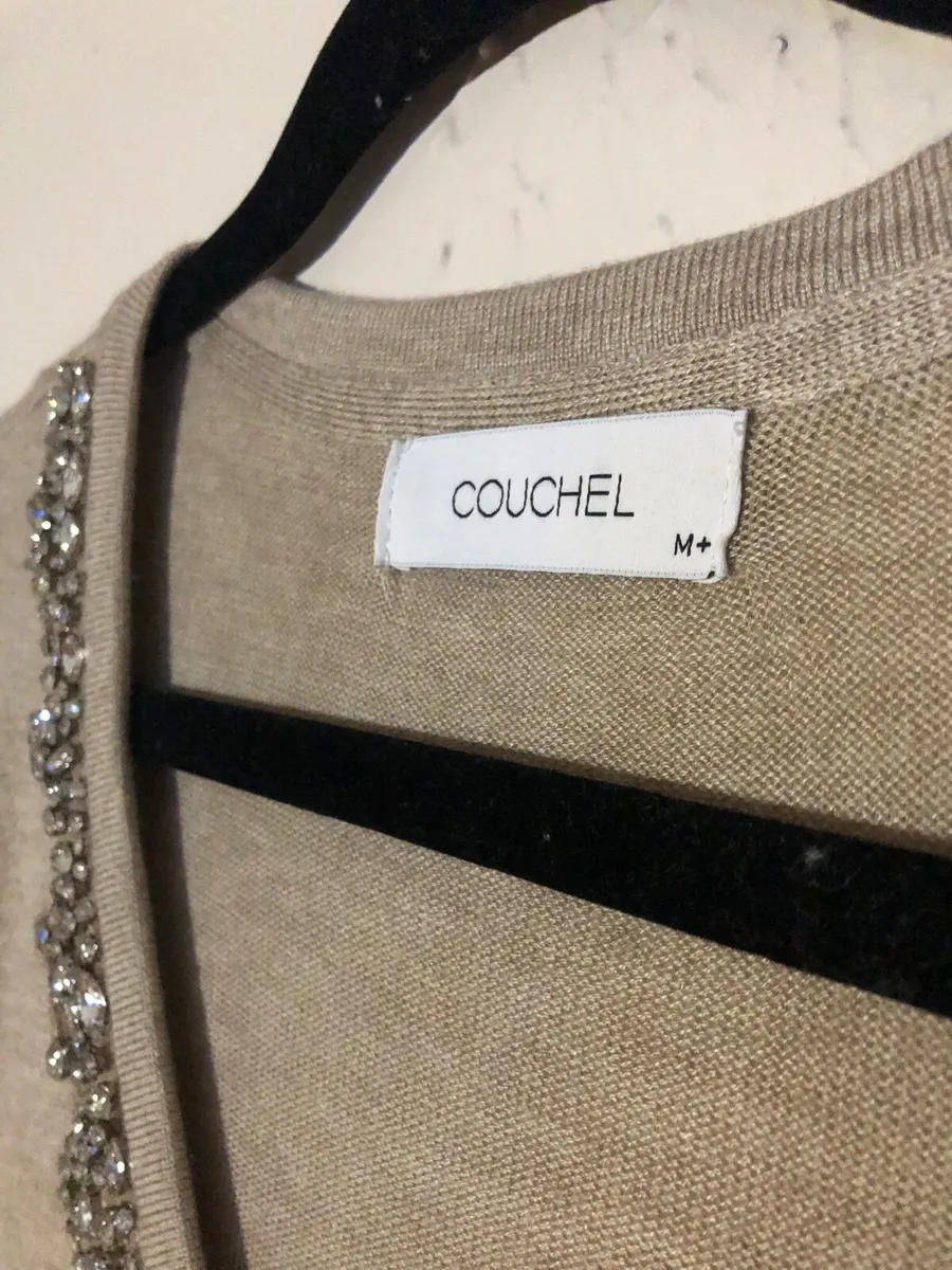 V neck Jumper with embellished neck line - Image 3