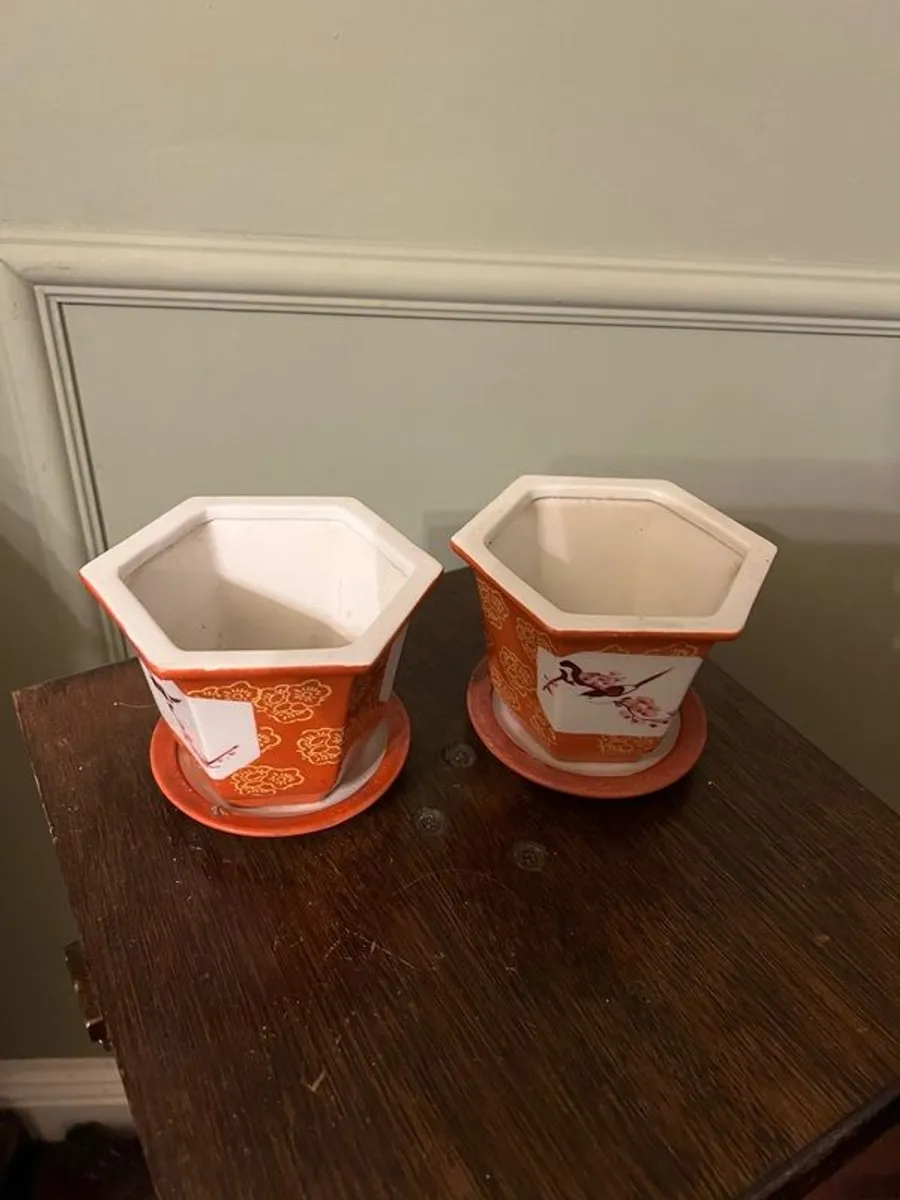 Octagonal plant pots (vintage) - Image 3