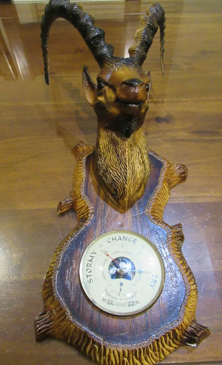 antique vintage deer wall art cave cottage pub man - Image 3