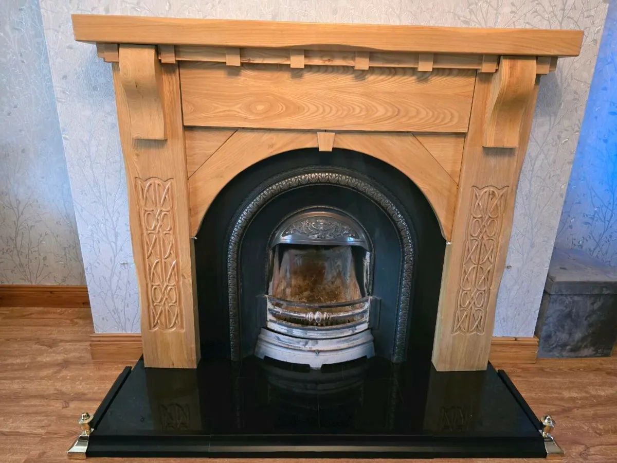 Beautiful wooden fireplace - Image 1