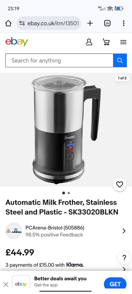 Nespresso coffee machine+frother+holder(new) - Image 3