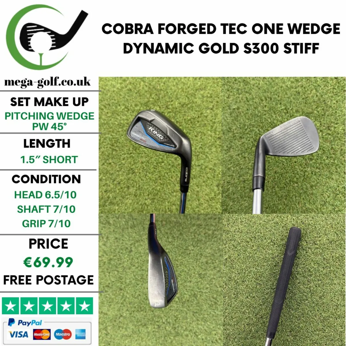 Cobra Forged Tec One Wedge Pw 45° / Stiff - Image 1