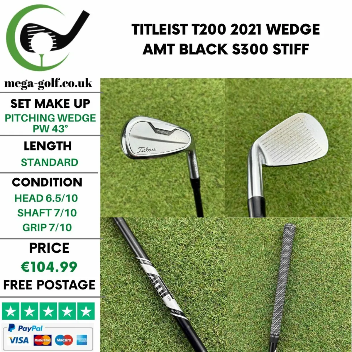Titleist T200 2021 Wedge Pw 43° / Stiff - Image 1