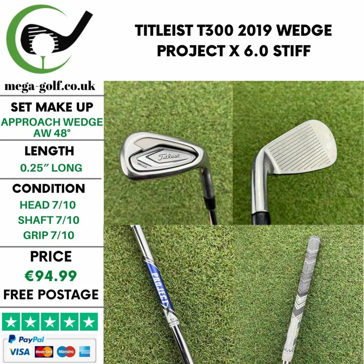 Titleist T300 2019 Wedge Aw 48° / Stiff - Image 1