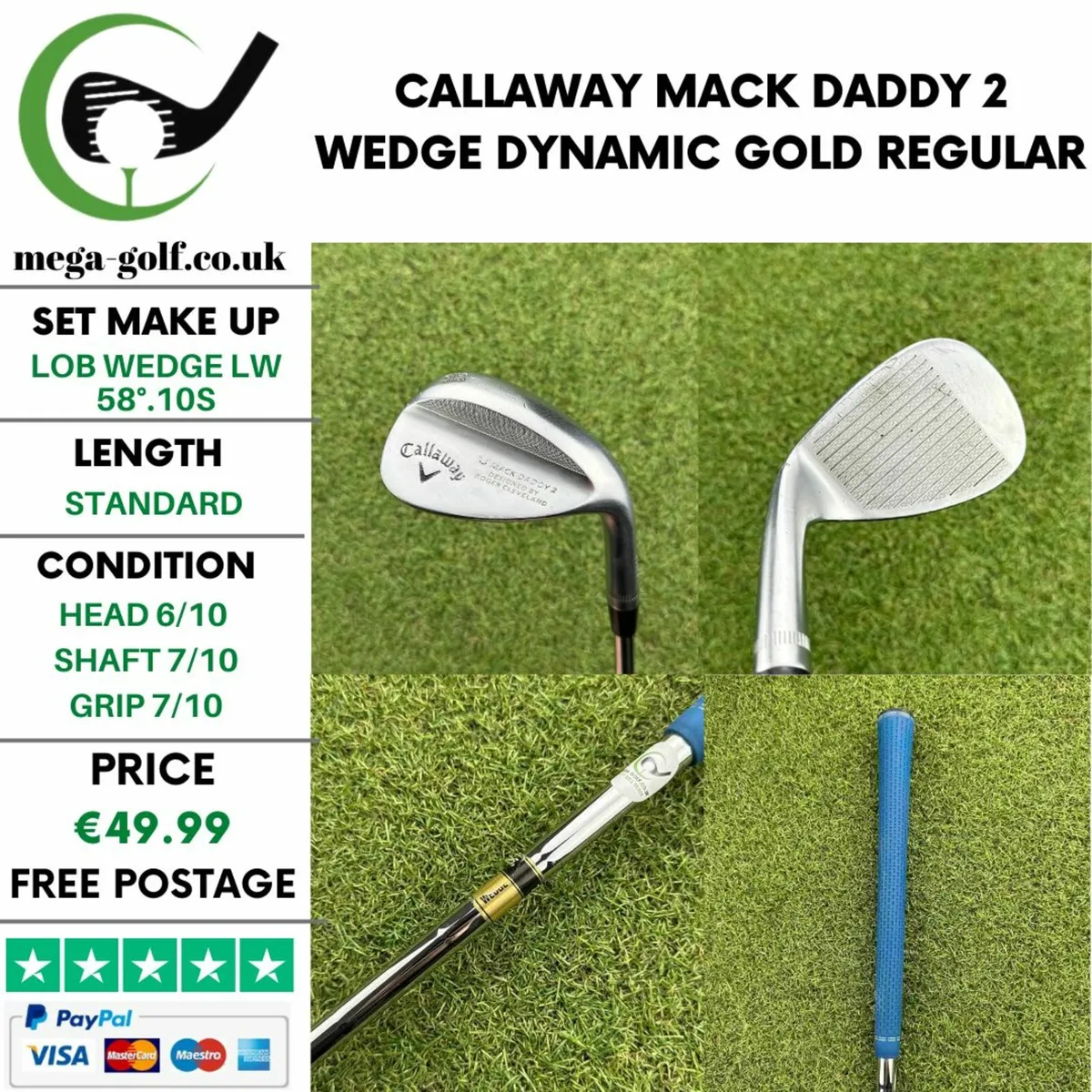 Callaway Mack Daddy 2 Wedge Lw 58°.10s / Regular - Image 1