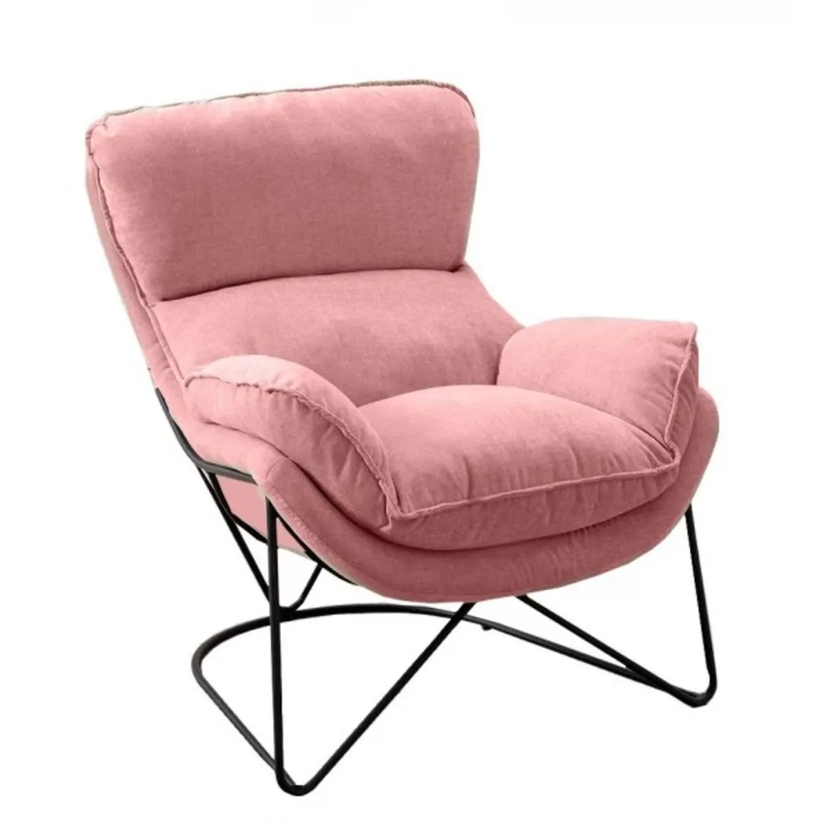 Bray Denim Occasional Armchair (Peach Color left) - Image 4