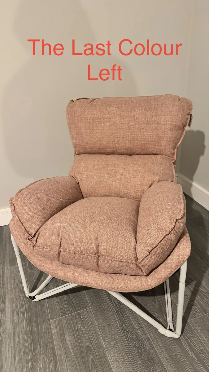 Bray Denim Occasional Armchair (Peach Color left) - Image 3