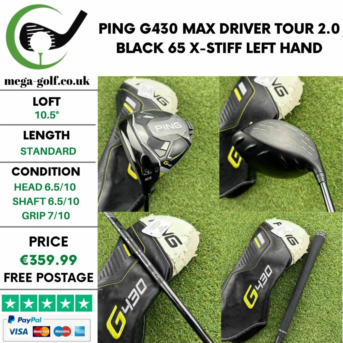 Ping G430 Max Driver / 10.5° / X-Stiff / Left Hand - Image 1