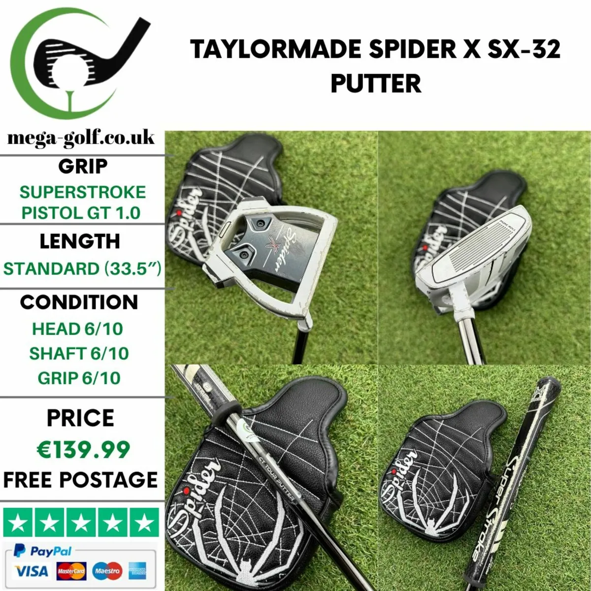 Taylormade Spider X SX-32 Putter / 33.5″ - Image 1