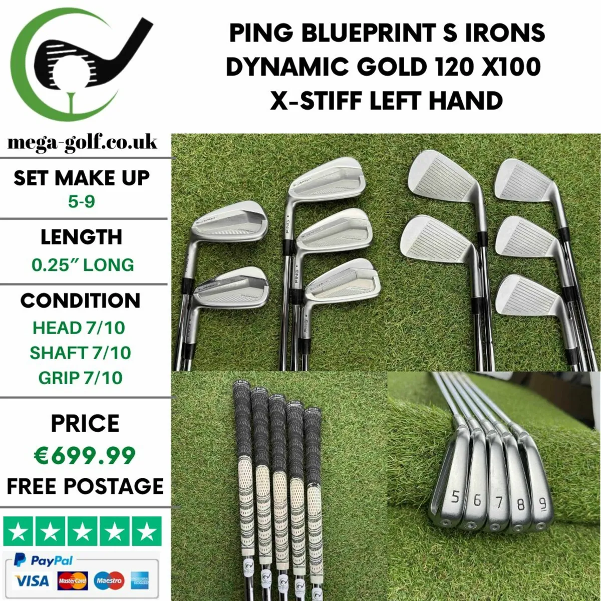 Ping Blueprint S Irons / 5-9 / X-Stiff / Left Hand - Image 1