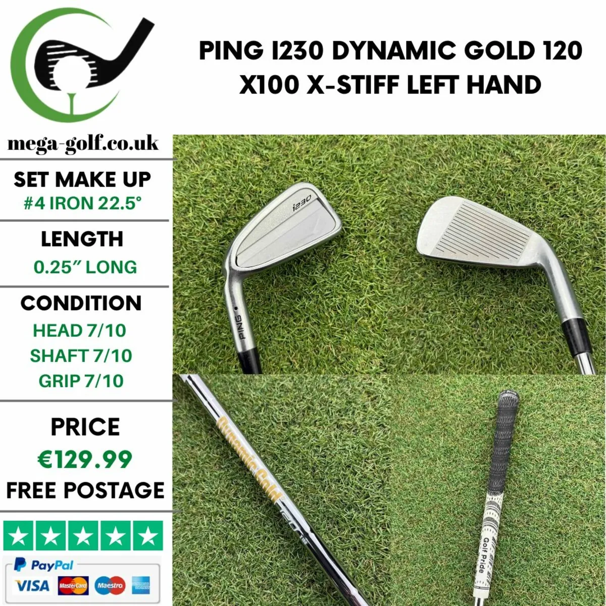 Ping i230 #4 Iron 22.5° / X-Stiff / Left Hand - Image 1