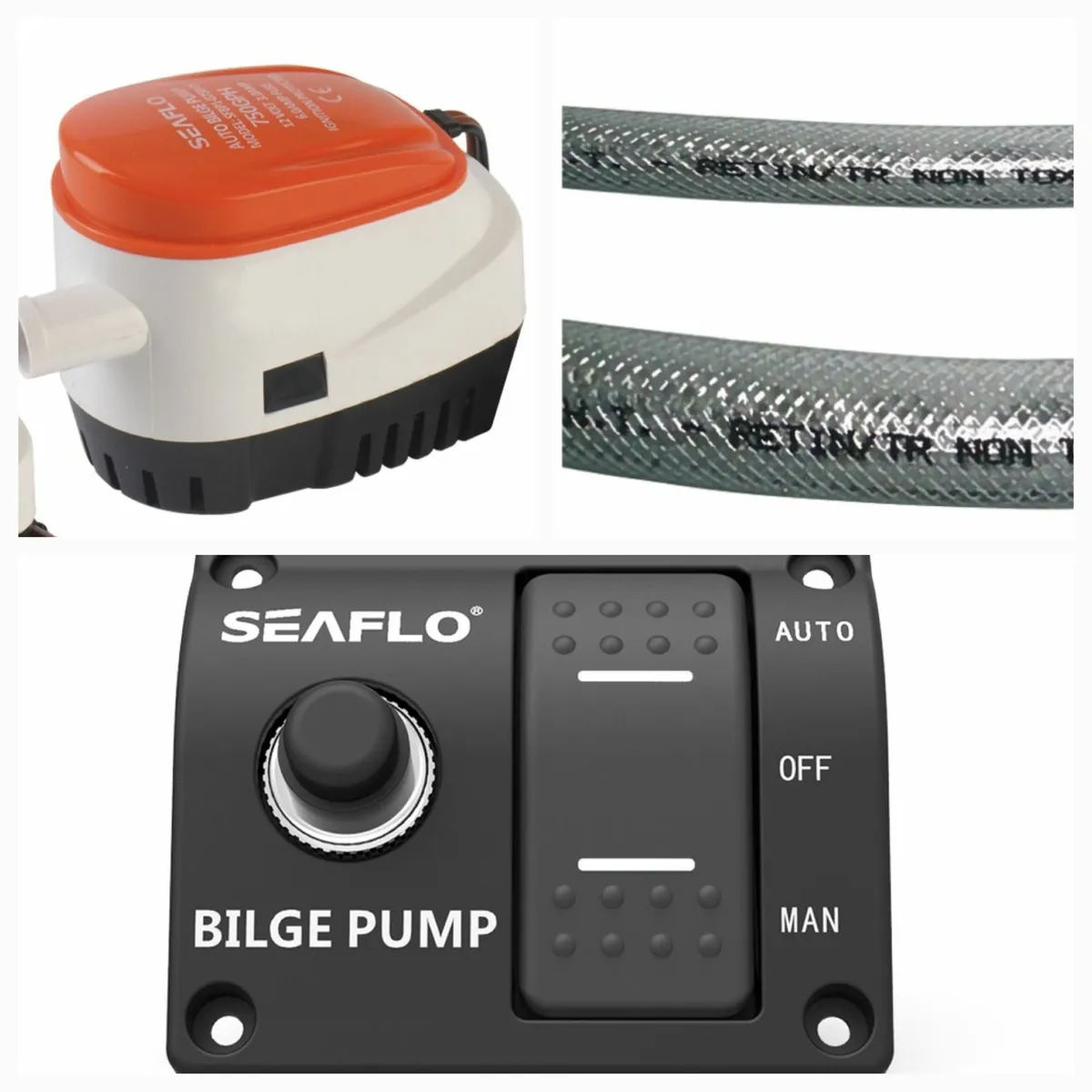 Automatic Bilge pump kit 600gph + switch + 2m hose