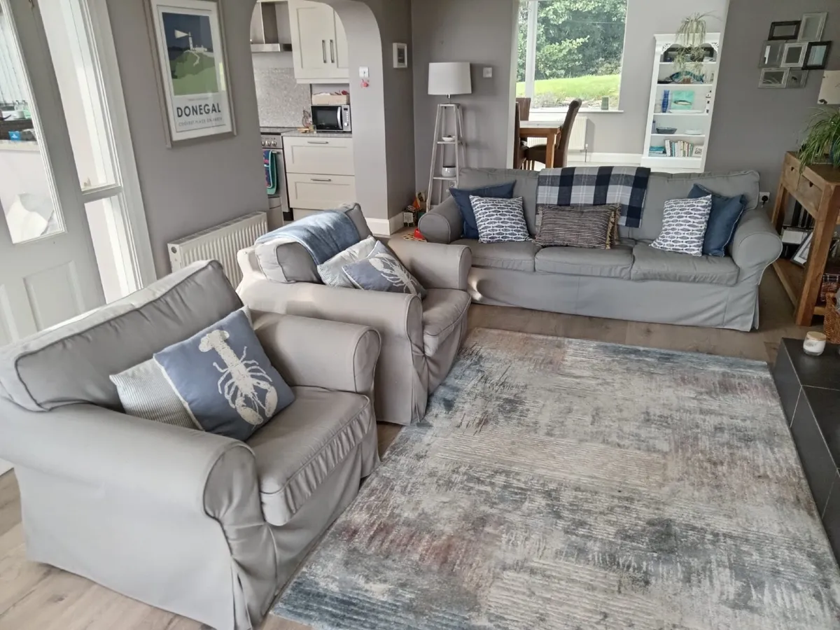 IKEA Ektrop 3 seater Sofa and 2 armchairs - Image 1