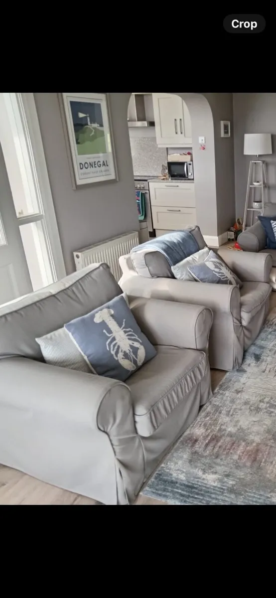 IKEA Ektrop 3 seater Sofa and 2 armchairs - Image 3