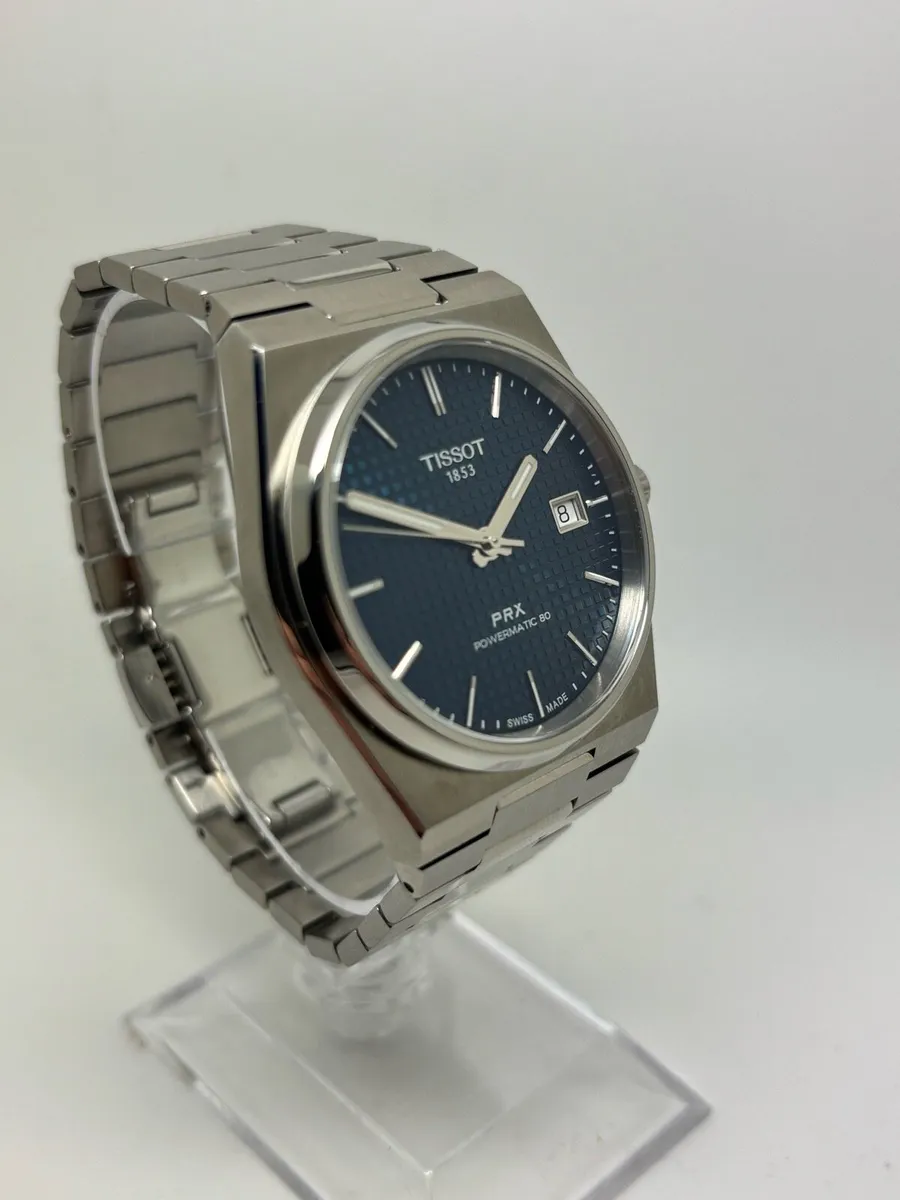 Tissot Prx 40mm Automatic Waffle Blue Dial Mens - Image 3