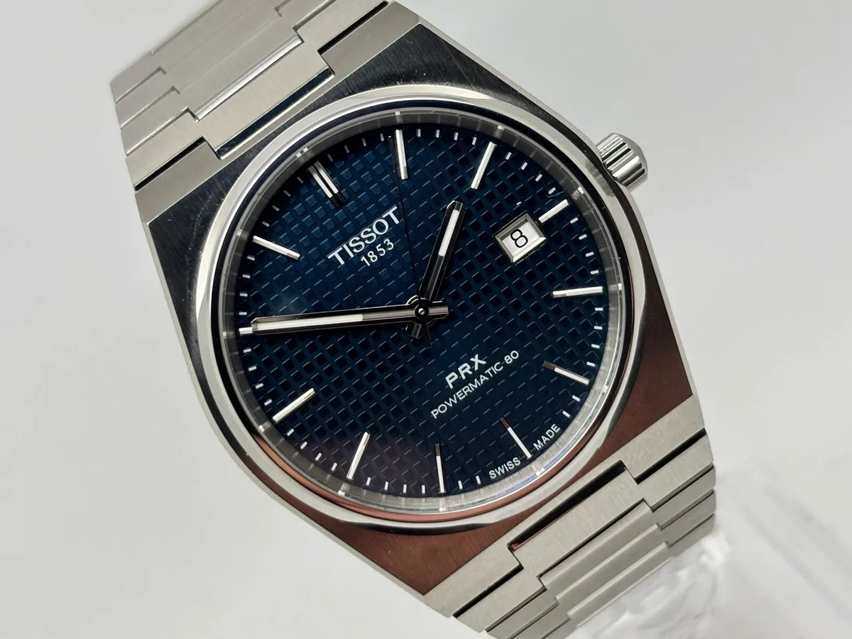 Tissot Prx 40mm Automatic Waffle Blue Dial Mens - Image 4