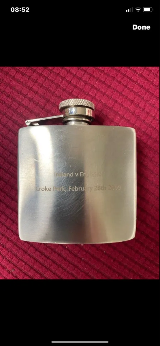 IRL v England Rugby at Croke Park Hip Flask - Image 1