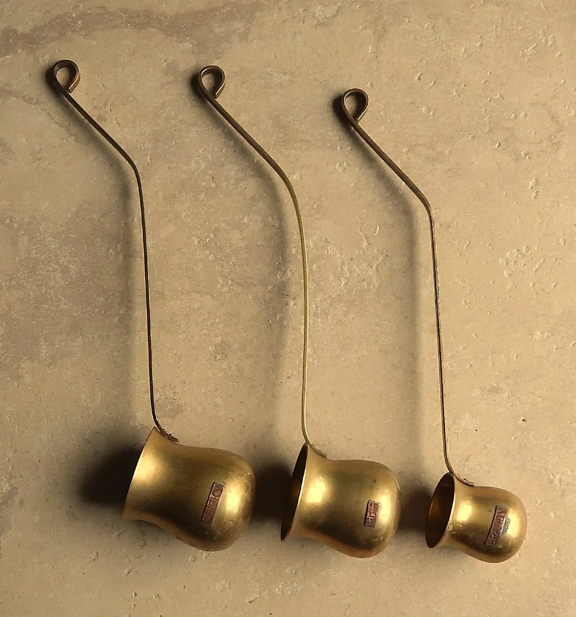 Set of Vintage Brass Liquor Ladles/Measures - Image 1