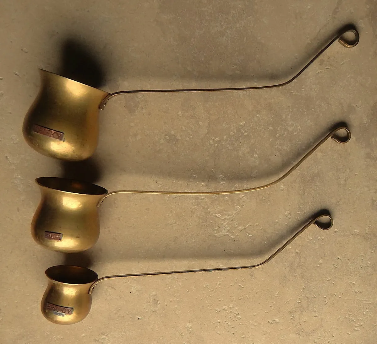 Set of Vintage Brass Liquor Ladles/Measures - Image 2