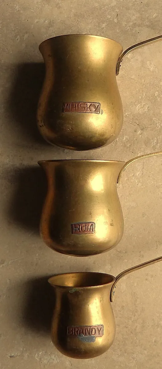 Set of Vintage Brass Liquor Ladles/Measures - Image 4