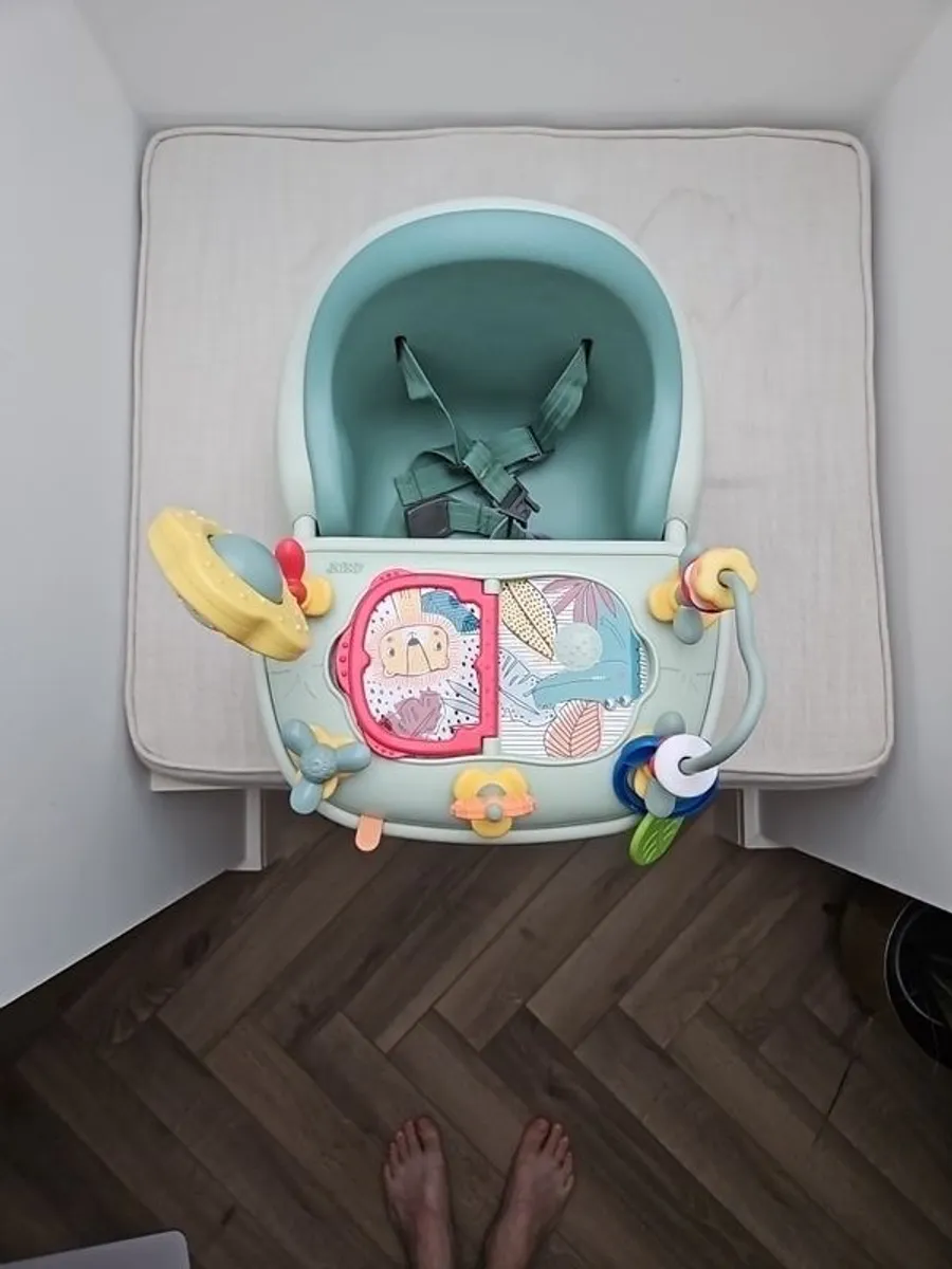 Mamas & Papas Bug 3-in-1 Floor & Booster Seat with Activity Tray - Eucalyptus - Image 2