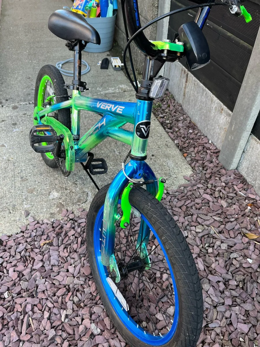 Kids blue green bike - Image 2