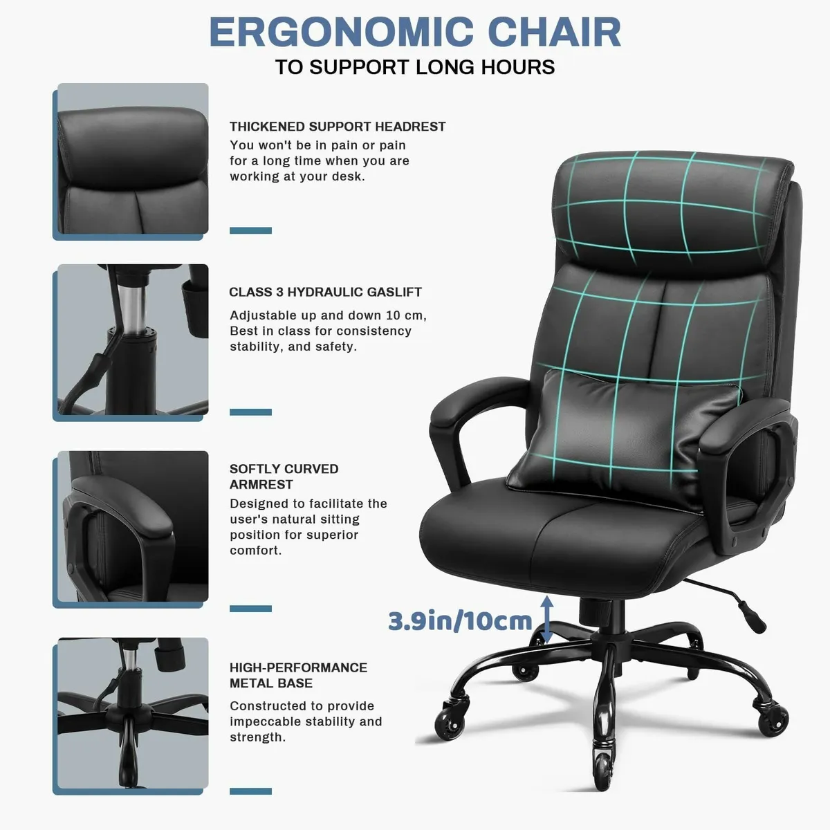 Executive Office Chair Business Choice TUV & EN133 - Image 4