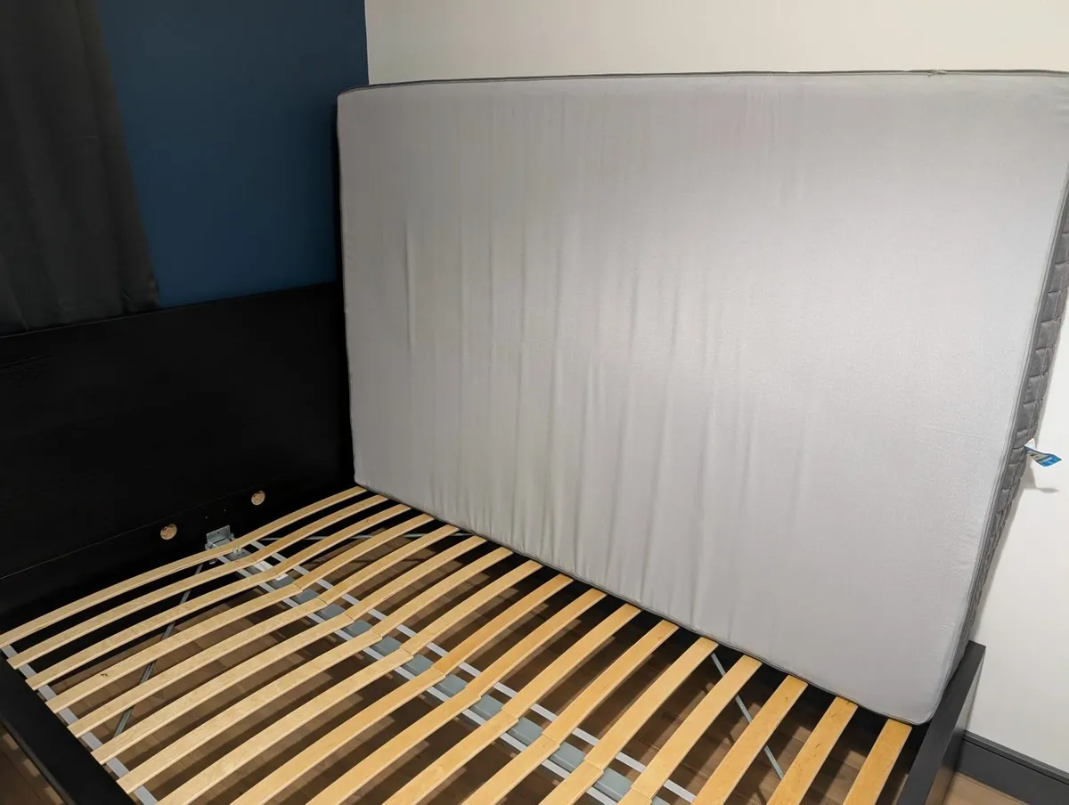 Malm Double Bed + Mattress - Image 2