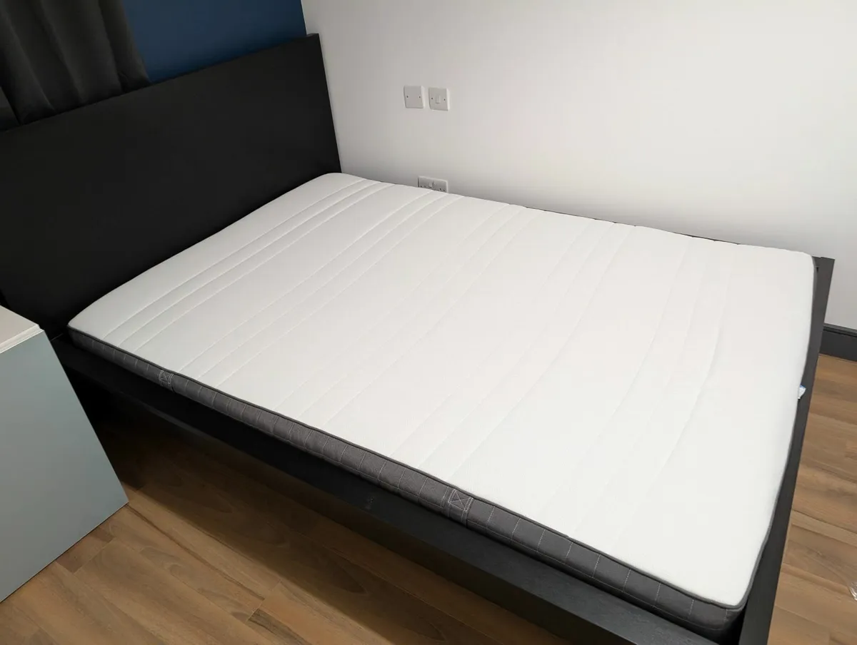 Malm Double Bed + Mattress - Image 3