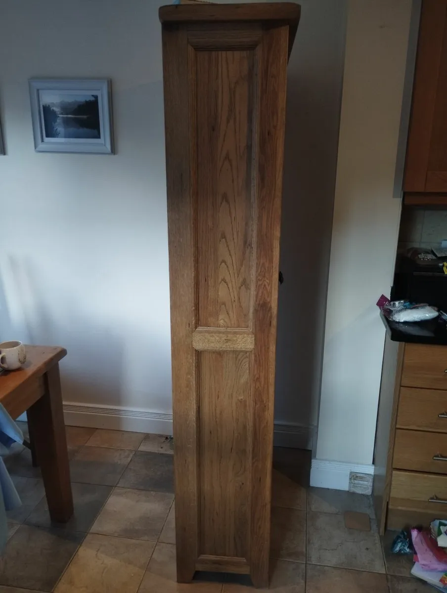 Oak glass door display cabinet - Image 2