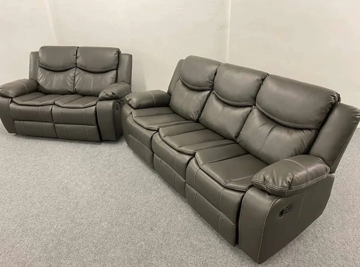 Valerie 3+2 Leather Recliner Sofa Set - Image 1