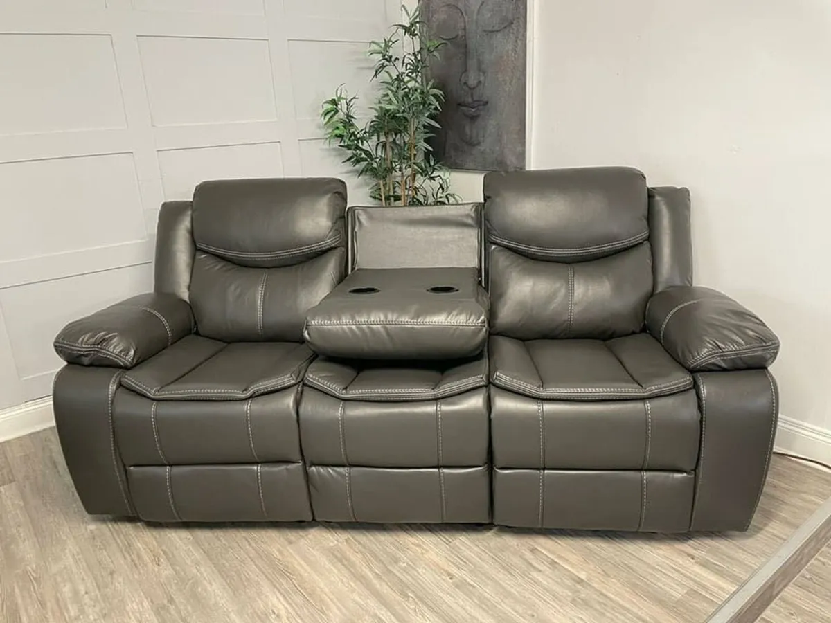 Valerie 3+2 Leather Recliner Sofa Set - Image 2