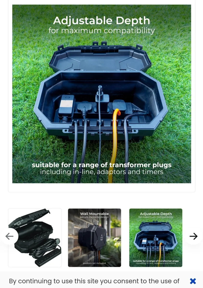 Weatherproof box with 8m extension cable - Image 4