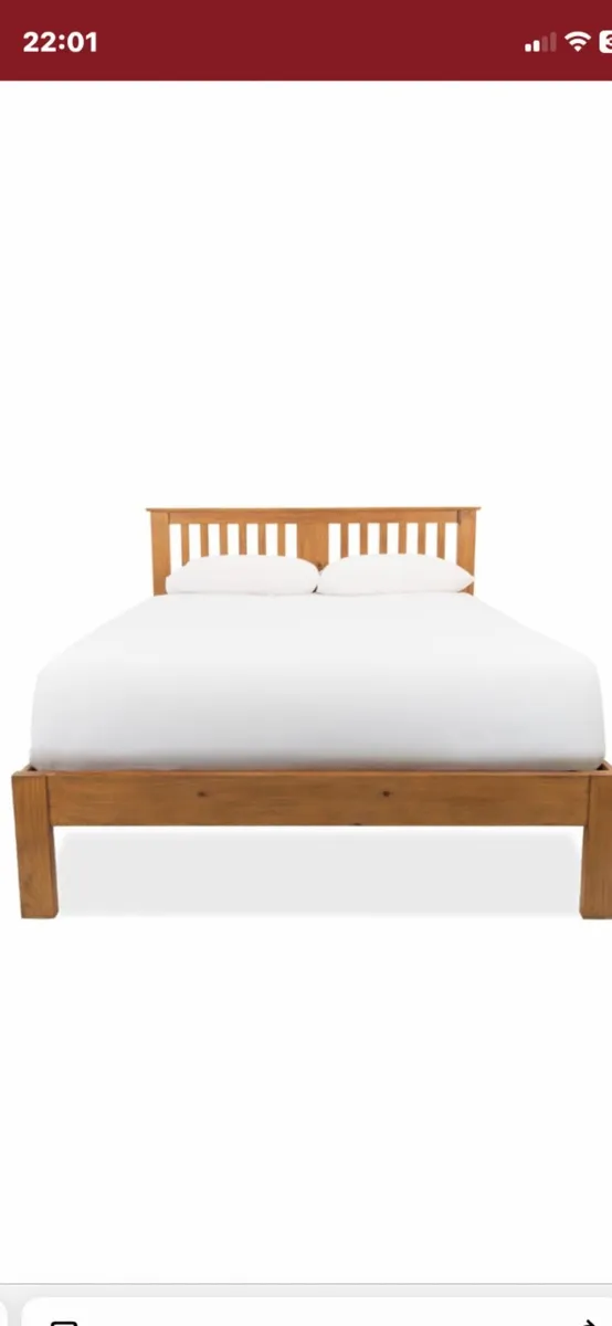 Brand new Rustic pine Bed frame & 2 lockers - Image 2