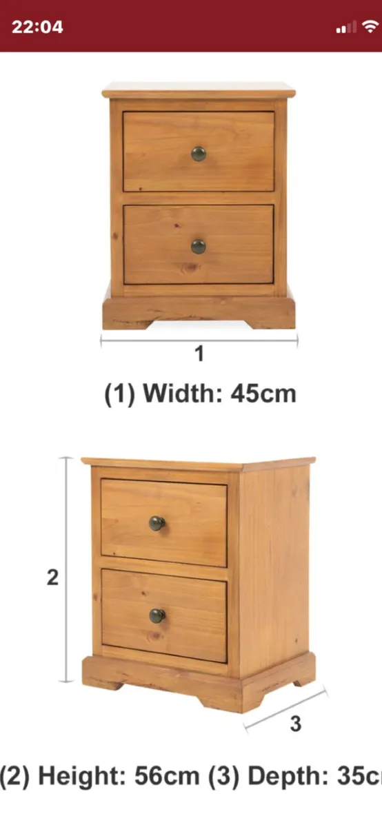 Brand new Rustic pine Bed frame & 2 lockers - Image 3
