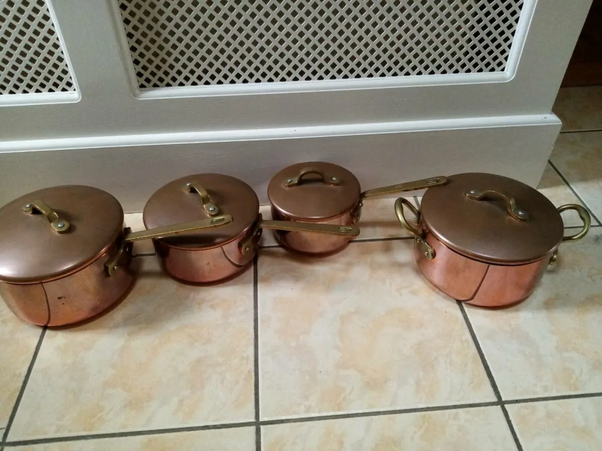Copper saucepans - Image 1