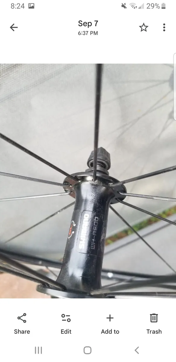 Shimano RS500 quick release front wheel - Image 2